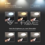 V-TAC VT-2114741 20W 40W 20W LED Дизайнерски Плафон Дистанционно Сменяем Сп. Ринг Ф400