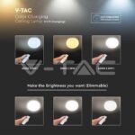 V-TAC VT-2114751 30W 60W 30W LED Плафорн Дистанционно Сменяем Борд