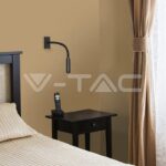 V-TAC VT-211485 3W LED Стенна Лампа Спалня Черна 3000К