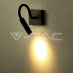 V-TAC VT-211485 3W LED Стенна Лампа Спалня Черна 3000К