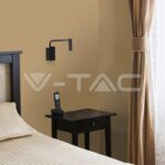 V-TAC VT-211487 3W LED Стенна Лампа Спалня Ключ USB Черна 3000К