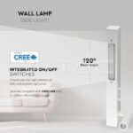 V-TAC VT-211488 3+6W LED Стенна Лампа За Стена Бяла 3000K