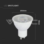 V-TAC VT-21192 LED Крушка SAMSUNG Чип 6.5W GU10 110° 3000K