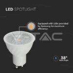 V-TAC VT-21196 LED Крушка SAMSUNG ЧИП 6W GU10 Димираща 38° 4000K