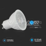 V-TAC VT-21196 LED Крушка SAMSUNG ЧИП 6W GU10 Димираща 38° 4000K