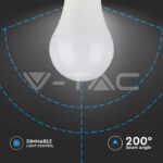 V-TAC VT-2120044 LED Крушка SAMSUNG Чип 12W E27 A60 Димираща 3000K