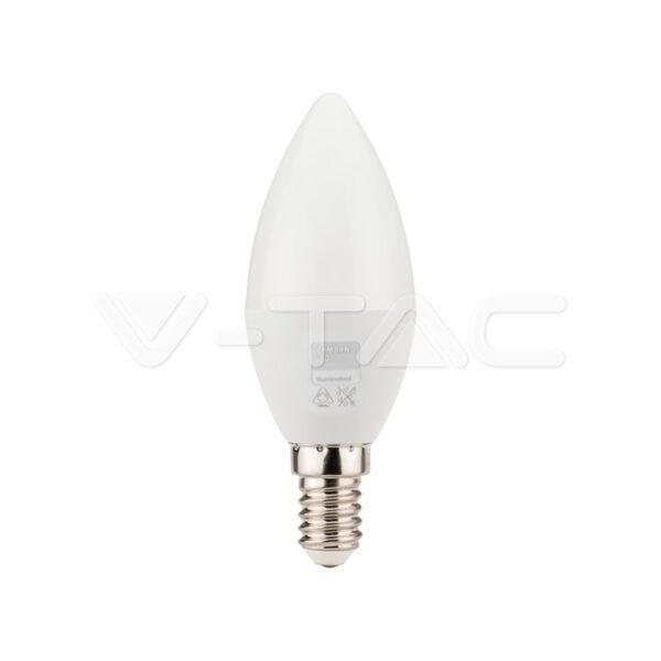 V-TAC VT-2120045 LED Крушка SAMSUNG Чип 5.5W E14 C37 Кендъл Димиращ 3000K