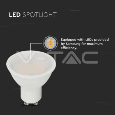 V-TAC VT-21203 LED Крушка SAMSUNG ЧИП 4.5W GU10 110° 6500K