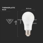 V-TAC VT-2120184 LED Крушка SAMSUNG Чип 12W E27 A60 Димираща 4000K