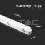 V-TAC VT-2120214 LED Влагозащитено Тяло M-Серия 1200мм 36W 6500K Мат Стоманен Клип 120 lm/W