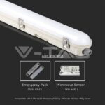 V-TAC VT-2120217 LED Влагозащитено Тяло M-Серия 1200мм 36W 4000K Мат Стоманен Клип 120lm/W