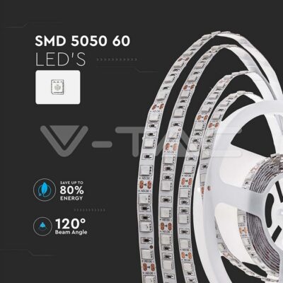 V-TAC VT-212122 LED Лента SMD5050 60/1 Топло Бяла IP20