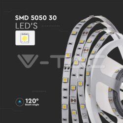 V-TAC VT-212135 LED Лента SMD5050 30/1 3000К IP20 6W/M