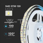 V-TAC VT-212163 LED Лента SMD5730 120/1 High Lumen 4000К IP20