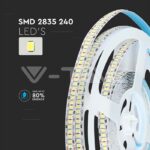 V-TAC VT-212164 LED Лента SMD2835 240/1 High Lumen Топло Бяла Невлагозащитена