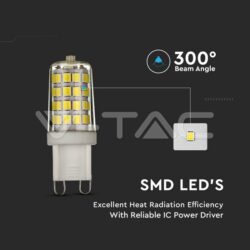 V-TAC VT-21248 LED Крушка SAMSUNG Чип 3W G9 6500K