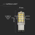 V-TAC VT-21246 LED Крушка SAMSUNG Чип 3W G9 3000K