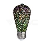 V-TAC VT-212705 LED Крушка 3W Filament E27 ST64 3D 3000K