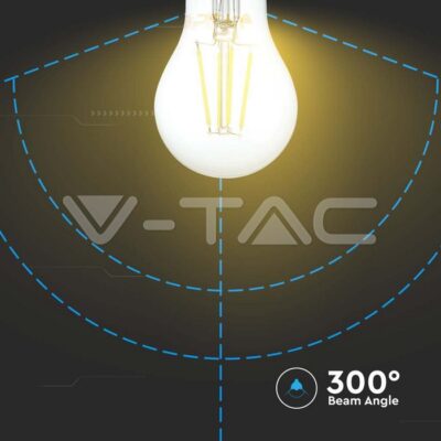 V-TAC VT-212815 LED Крушка 8W Filament E27 A60 Димираща 3000К