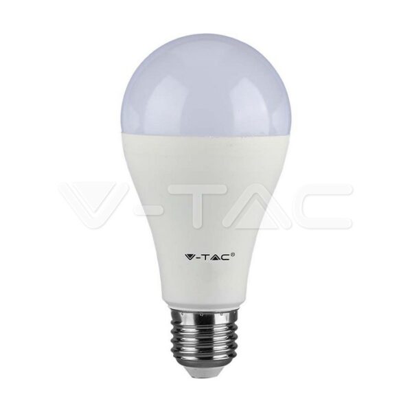 V-TAC VT-212819 LED Крушка 15W E27 A60 Термо Пластик 3000K 3Бр/Блистер