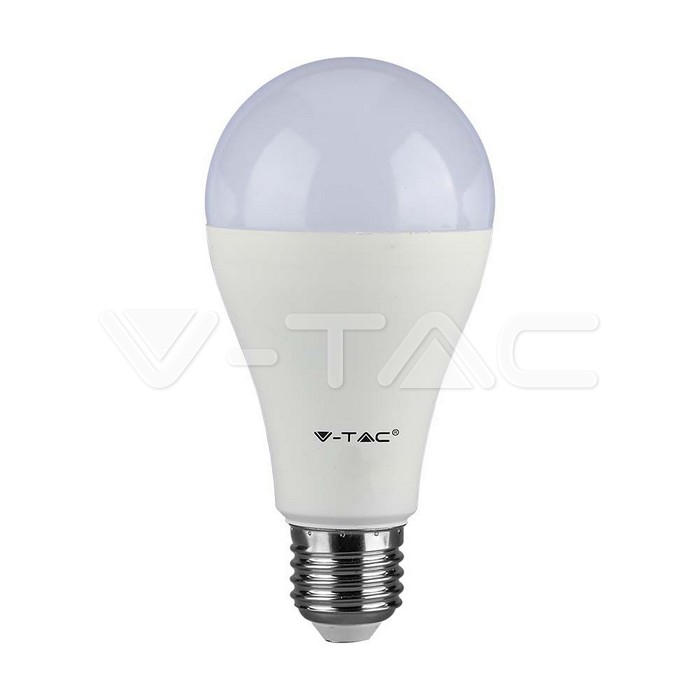 V-TAC VT-212818 LED Крушка 15W E27 A60 Термо Пластик 6500K 3Бр/Блистер