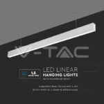 V-TAC VT-21375 LED Линейно   SAMSUNG Чип 40W Висящо Сребърно Тяло 4000К 1200x35x67mm