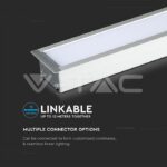 V-TAC VT-21380 LED Линейно   SAMSUNG Чип 40W За Вграждане Сребърно Тяло 4000К 1211x70x35mm