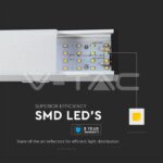 V-TAC VT-21383 LED Линейно   SAMSUNG Чип 40W Висящо Бяло Тяло 4000К 1200x50x65mm