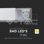 V-TAC VT-21384 LED Линейно   SAMSUNG Чип 40W Висящо Сиво Тяло 4000К 1200x50x65mm