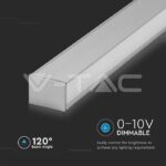 V-TAC VT-21384 LED Линейно   SAMSUNG Чип 40W Висящо Сиво Тяло 4000К 1200x50x65mm