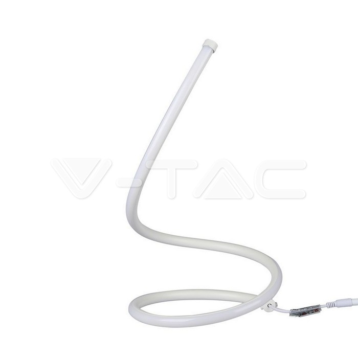 V-TAC VT-2140321 17W LED Настолна Лампа Извита Кабел - Ключ 3000К Бяла