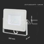 V-TAC VT-21410 50W LED Прожектор SAMSUNG Чип SMD G2 Бяло Тяло 4000К