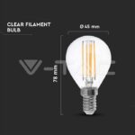 V-TAC VT-214300 LED Крушка 4W Filament E14 P45 3000K