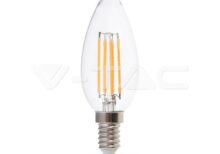 V-TAC VT-214301 LED Крушка 4W Filament E14 Кендъл 3000K