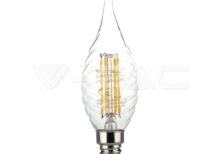 V-TAC VT-214308 LED Крушка 4W Filament E14 Кендъл Спирала Пламък 3000K