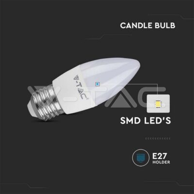 V-TAC VT-2143441 LED Крушка 6W E27 Кендъл 6500K