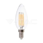 V-TAC VT-214413 LED Крушка 4W Filament E14 Кендъл 4000K