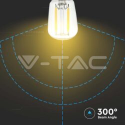 V-TAC VT-214446 LED Крушка 2W Filament E14 ST26 6500K