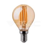 V-TAC VT-214499 LED Крушка 4W Filament E14 P45 Амбър 2200К