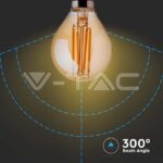 V-TAC VT-214499 LED Крушка 4W Filament E14 P45 Амбър 2200К