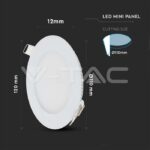 V-TAC VT-214855 6W LED Premium Панел Кръг 4000K