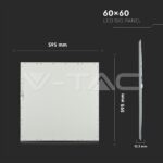 V-TAC VT-2160286 LED Панел 40W 600 x 600 mm 3000K Вкл. Драйвер 6 бр./сет