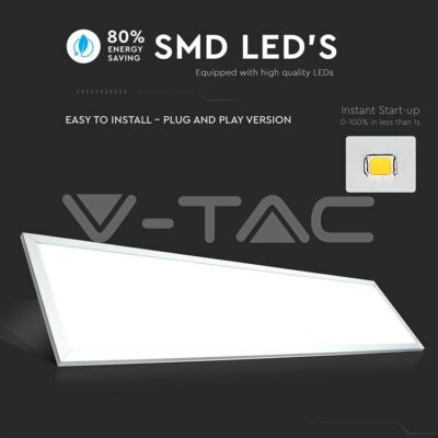 V-TAC VT-216257 LED Панел 29W 1200x300mm A++ 4000K Вкл. Драйвер 6БР/СЕТ