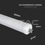 V-TAC VT-216282 LED Влагозащитено тяло AL/PC G-Серия 600mm 18W 6000K