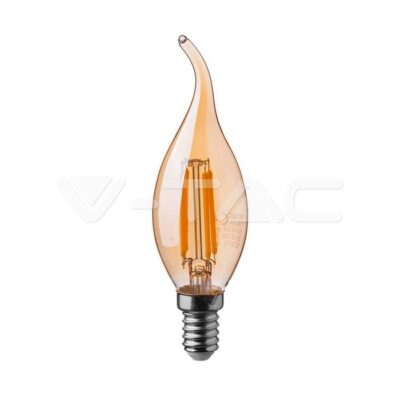 V-TAC VT-217114 LED Крушка 4W Filament E14 Кендъл Амбър 2200K