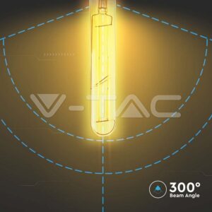 V-TAC VT-217143 LED Крушка 6W T30 E27 Filament Amber Покритие 2200K