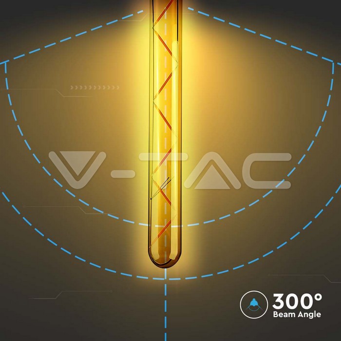 V-TAC VT-217144 LED Крушка 7W T30 E27 Filament Amber Покритие 2200K