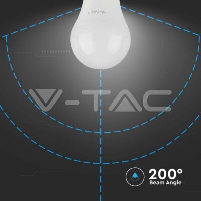 V-TAC VT-217351 LED Крушка 10.5W E27 A60 Термо Пластик 6400K 10Бр/Сет