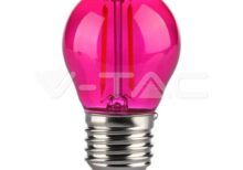 V-TAC VT-217410 LED Крушка 2W Filament E27 G45 Розова