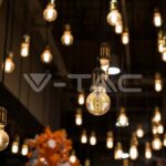 V-TAC VT-217415 LED Крушка 5W Filament E27 G125 Амбър Димиращ 1800К